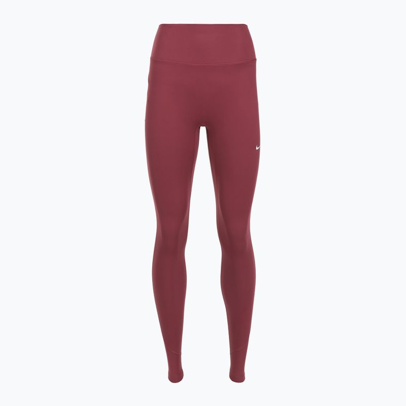 Női leggingsek Nike One pink smoke/pink smoke/pink rise/white 7