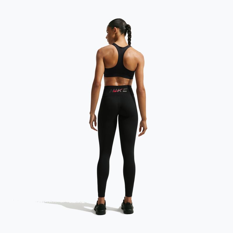 Női leggingsek Nike One black/black/university red/white 3