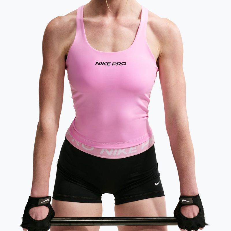 Női edző póló Nike Pro Sculpt pink rise/black 4