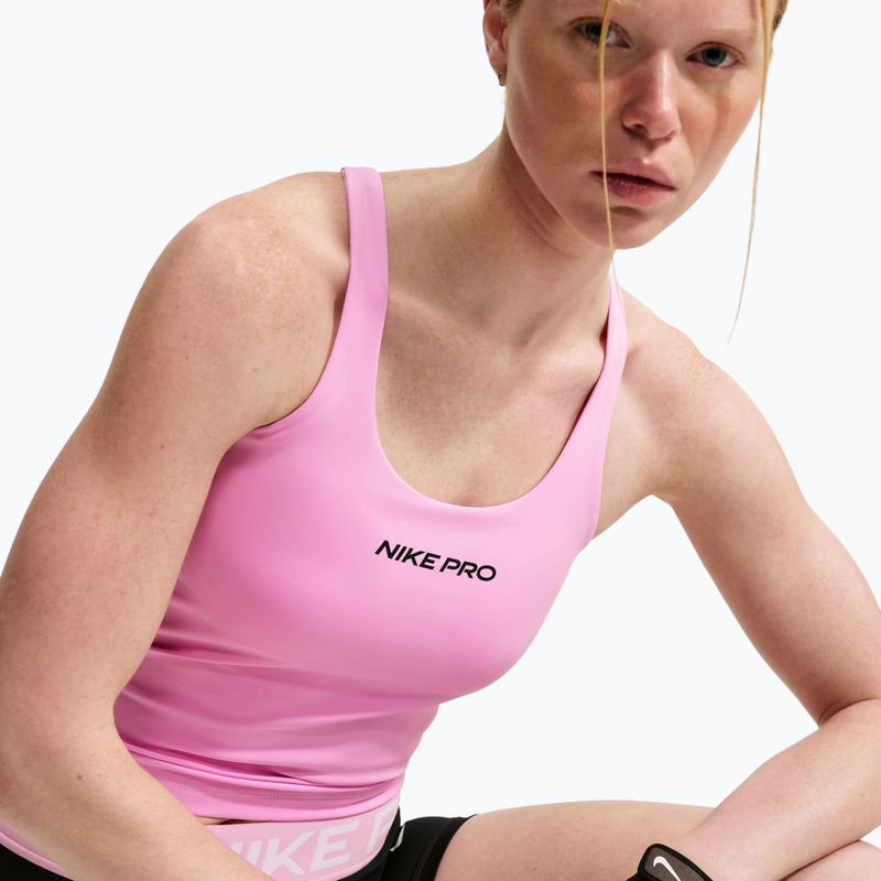 Női edző póló Nike Pro Sculpt pink rise/black 5
