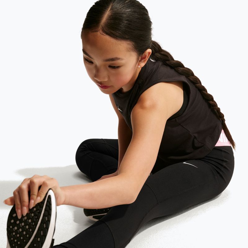 Gyerek leggingsek Nike Pro Dri-FIT black/pink rise/white 5