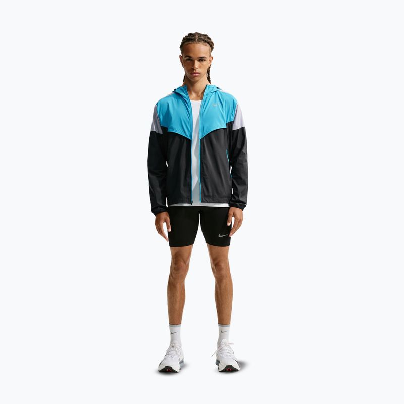Férfi futókabát Nike Impossibly Light Windrunner black/light current blue/wolf grey 2
