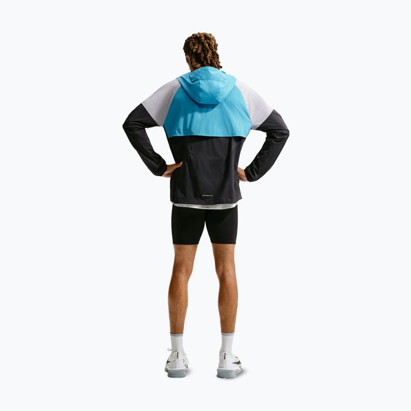 Férfi futókabát Nike Impossibly Light Windrunner black/light current blue/wolf grey 3