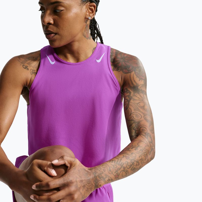 Női futó póló Nike AeroSwift Dri-Fit ADV vivid purple/purple pulse 4