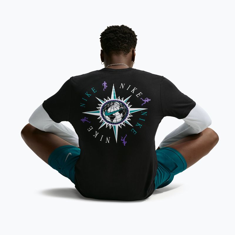 Férfi futó póló Nike Dri-Fit Graphic black/action grape 5