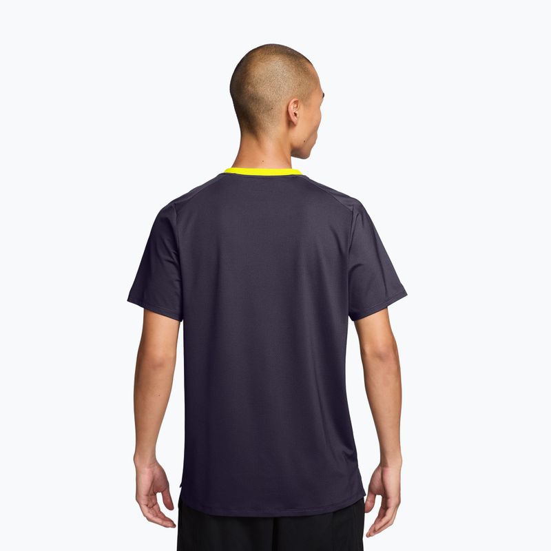 Férfi teniszpóló Nike Court Advantage purple dynasty/lemon venom/lemon venom 2