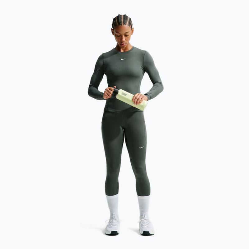 Női edző hosszú ujjú póló Nike One Fitted camo green/white 2