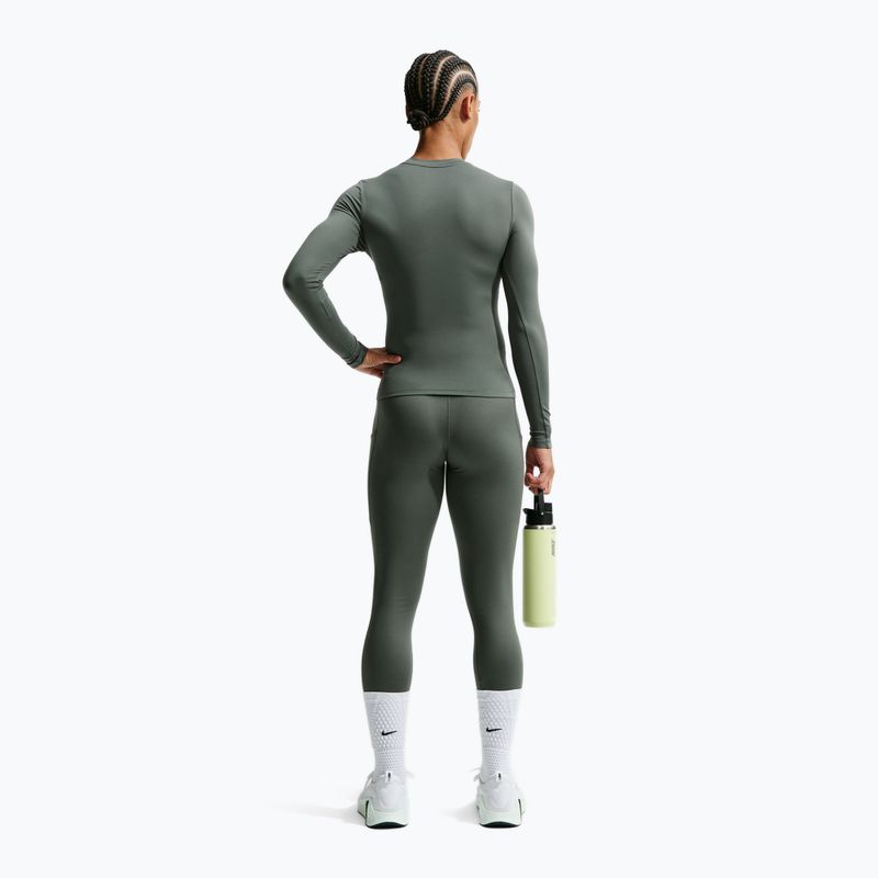 Női edző hosszú ujjú póló Nike One Fitted camo green/white 3