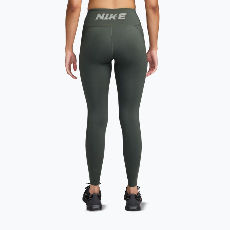 Női leggingsek Nike One camo green/camo green/jade horizon/white 2