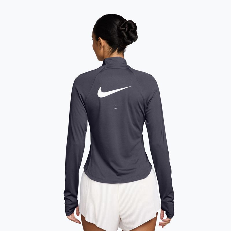 Női hosszú ujjú póló futáshoz Nike Tempo Swoosh Run Dri-Fit 1/4-Zip LS gridiron/white 2