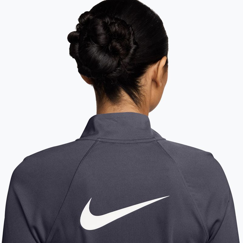 Női hosszú ujjú póló futáshoz Nike Tempo Swoosh Run Dri-Fit 1/4-Zip LS gridiron/white 3