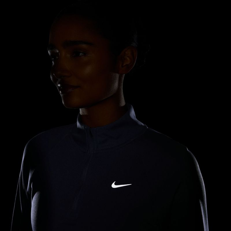 Női hosszú ujjú póló futáshoz Nike Tempo Swoosh Run Dri-Fit 1/4-Zip LS gridiron/white 4