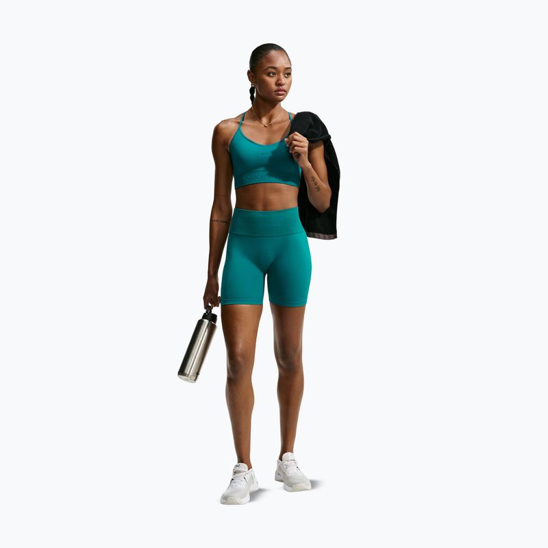Női rövidnadrág Nike Pro Seamless High-Waisted Biker 5" bright spruce 2