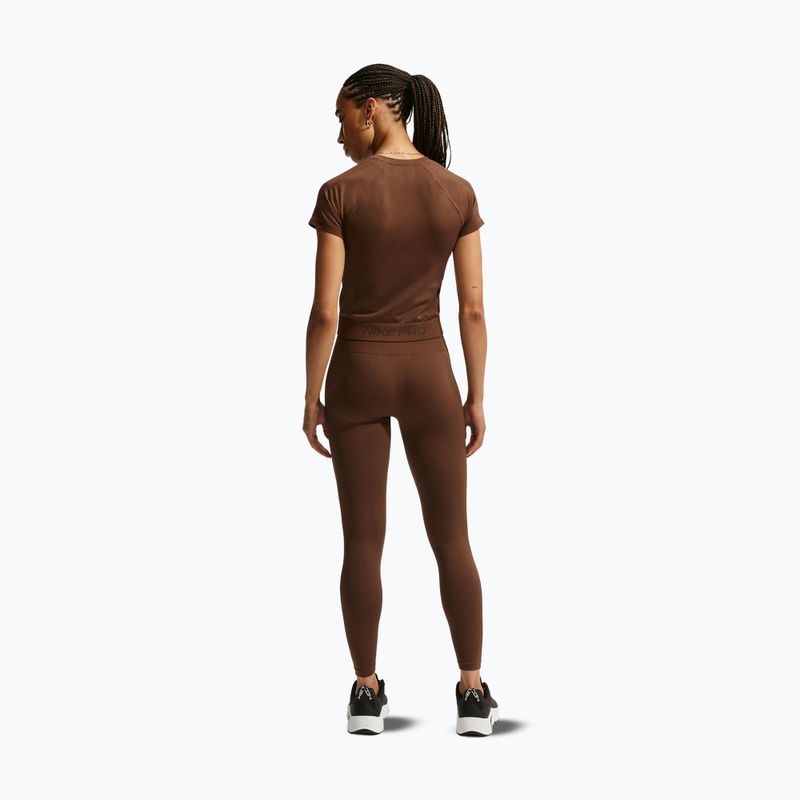 Női edző póló Nike Pro Seamless Dri-Fit SS cacao wow 3
