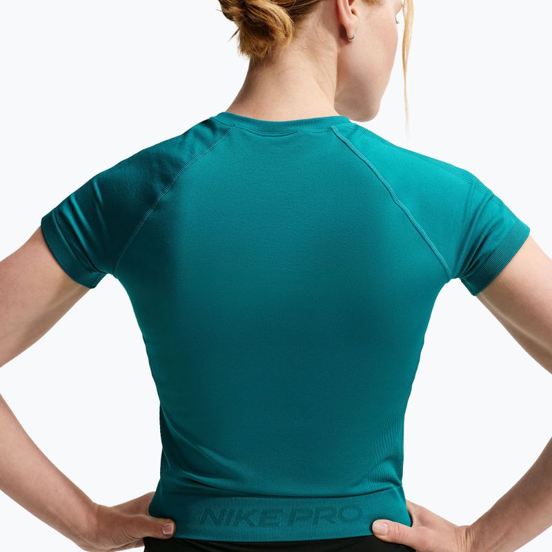 Női edző póló Nike Pro Seamless Dri-Fit SS bright spruce 5
