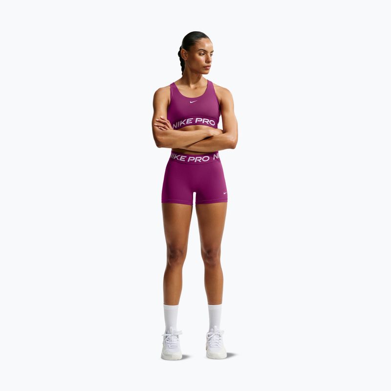 Női rövidnadrág Nike Pro Mid-Rise Biker 3" true berry/white 2