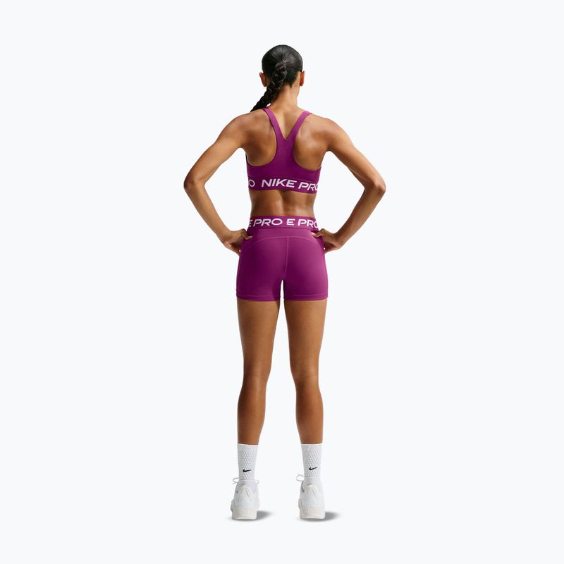 Női rövidnadrág Nike Pro Mid-Rise Biker 3" true berry/white 3