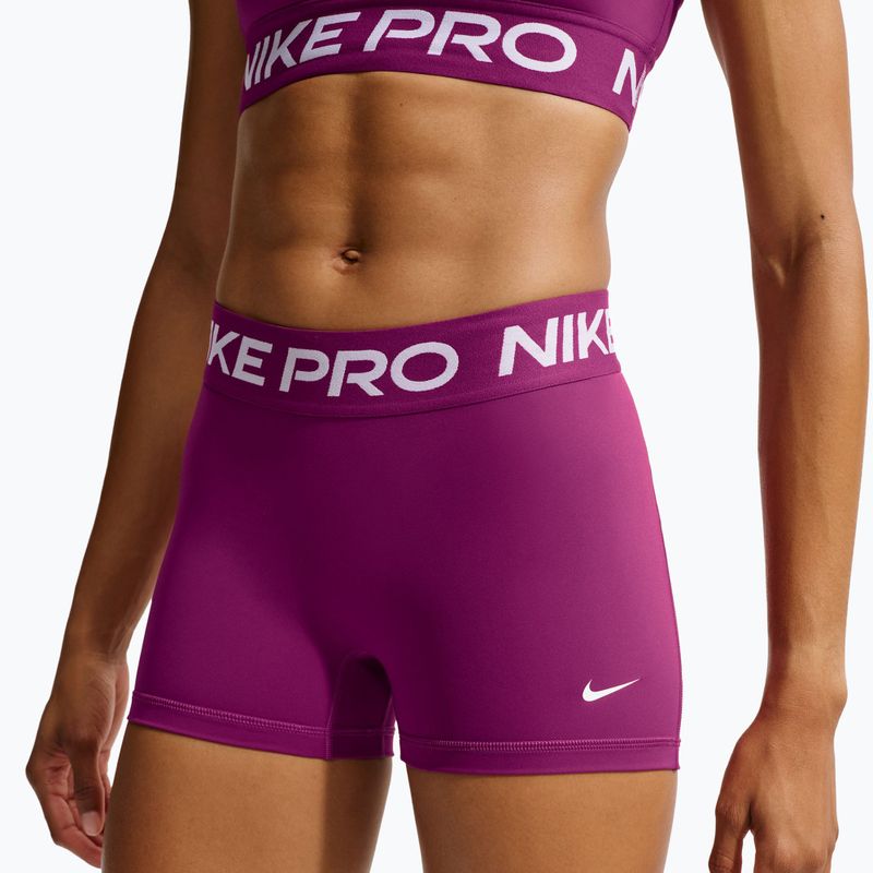 Női rövidnadrág Nike Pro Mid-Rise Biker 3" true berry/white 4