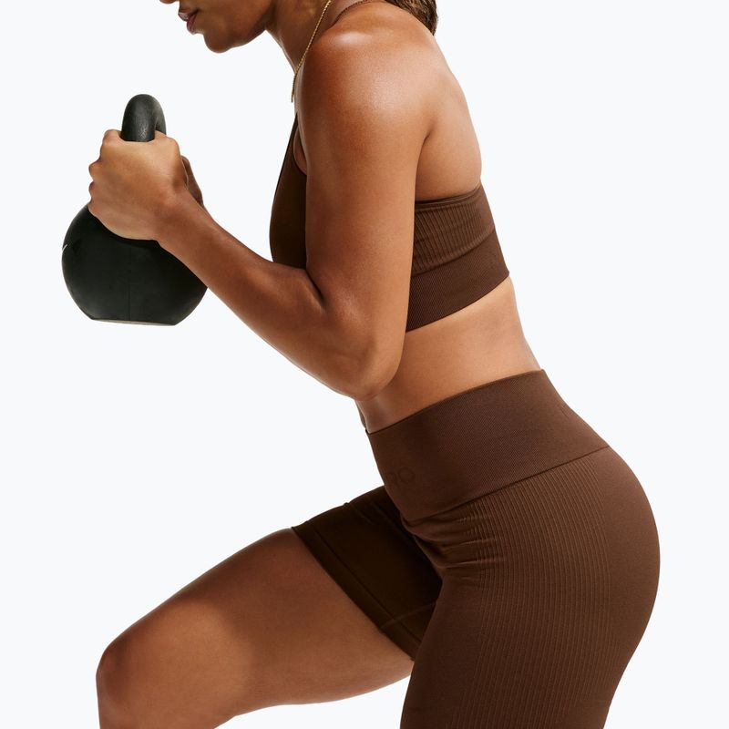 Női rövidnadrág Nike Pro Seamless High-Waisted Biker 5" cacao wow 5