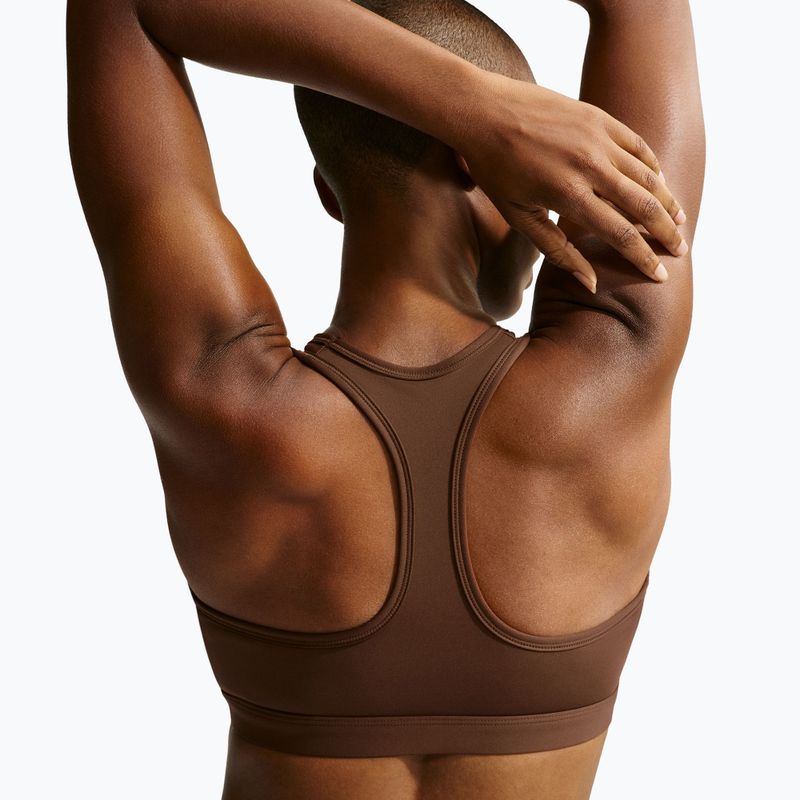 Női melltartó edzésre Nike Swoosh Medium Support cacao wow/white 5