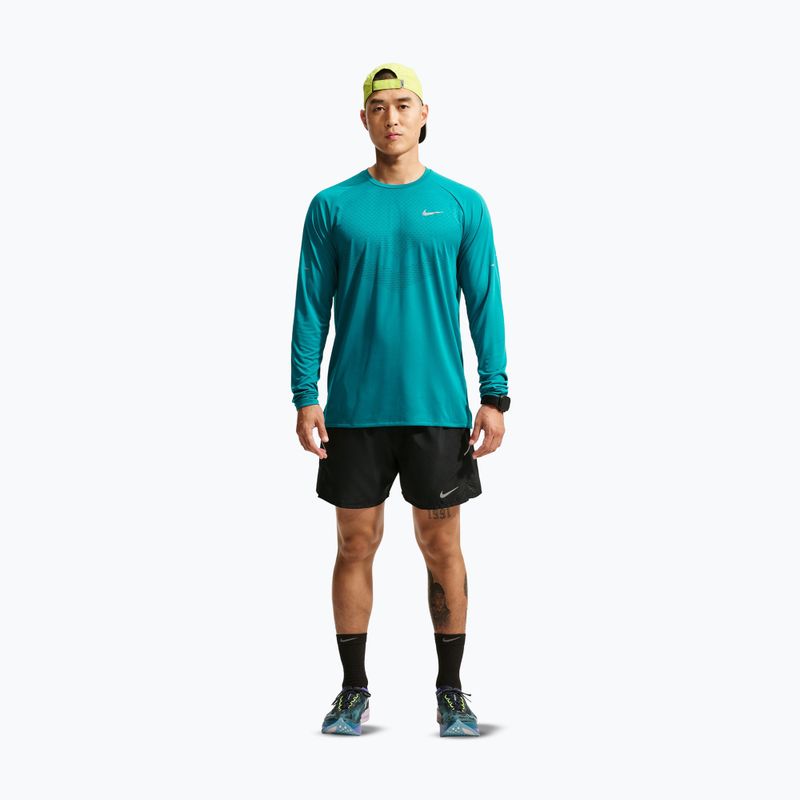 Férfi futó hosszú ujjú póló Nike Stride bright spruce 2