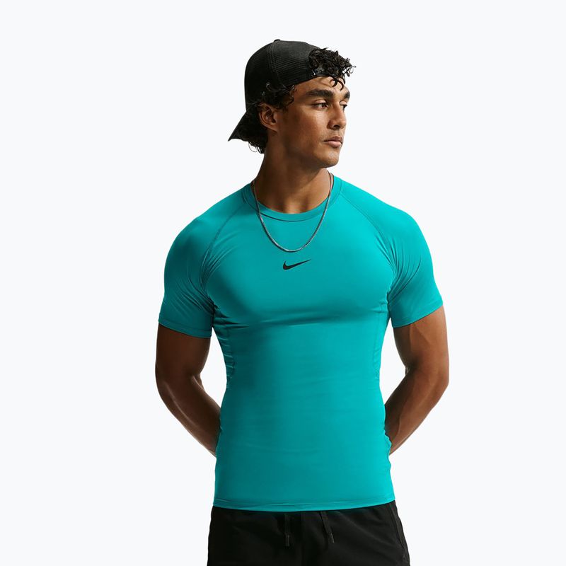 Férfi edző póló Nike Pro Dri-Fit Tight SS Fitness energy/black