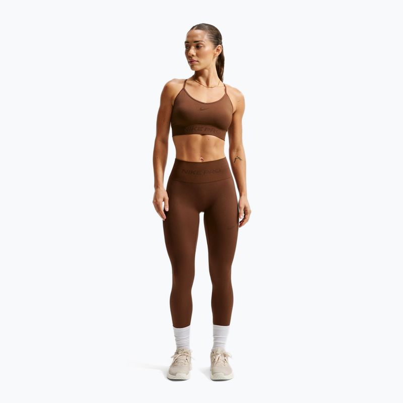 Női melltartó edzésre Nike Pro Seamless Light Support Sports Bra cacao wow 2