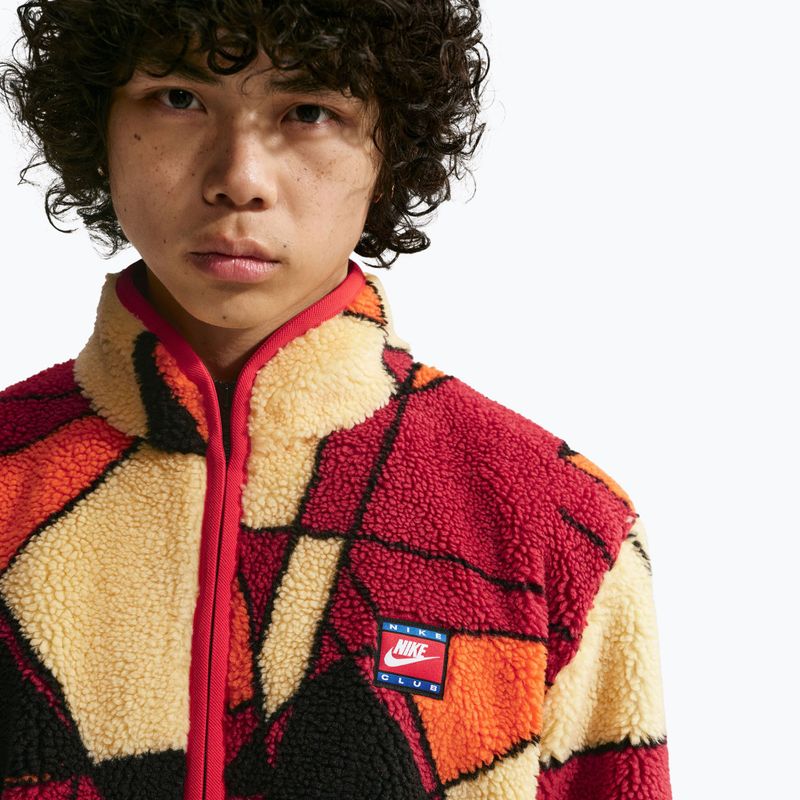 Férfi kabát Nike Club Winterized Full-Zip university red/soft yellow/black 5
