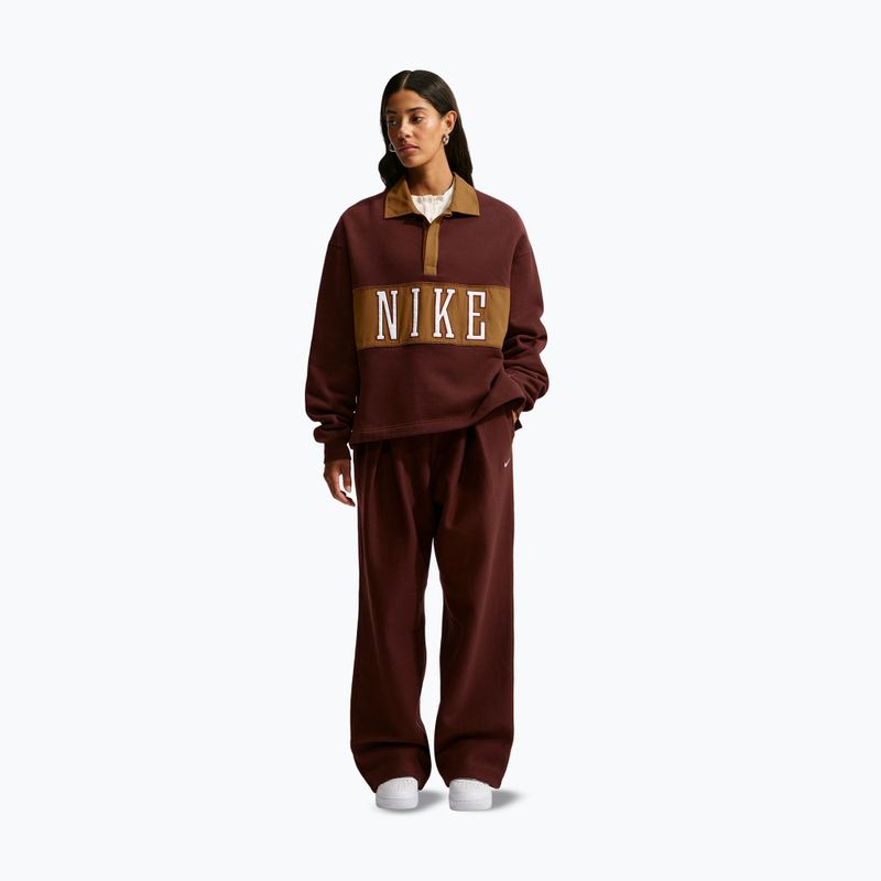 Női pulóver Nike Studio Fleece Medium Weight mystic dates/light british tan/sail 2