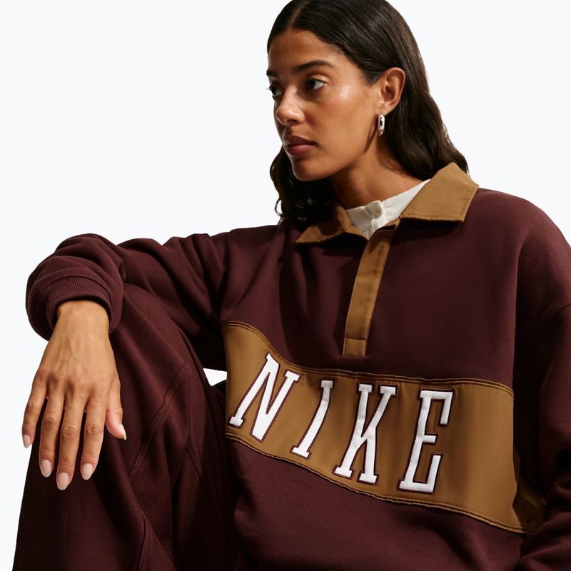 Női pulóver Nike Studio Fleece Medium Weight mystic dates/light british tan/sail 4