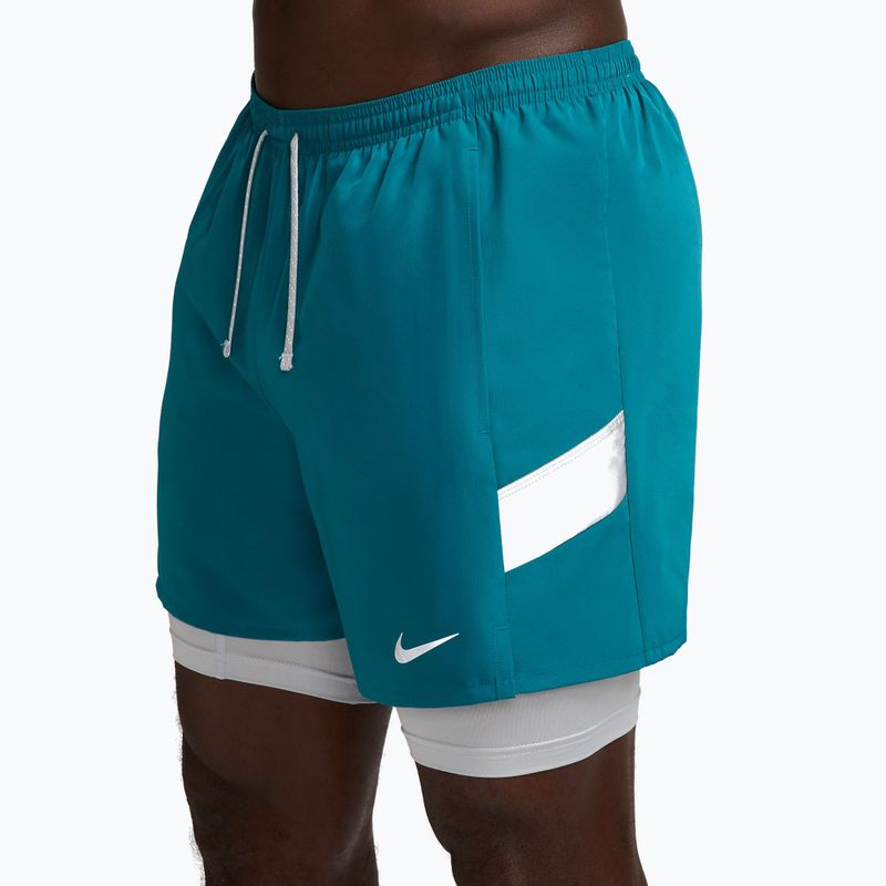 Férfi futónadrág Nike Miler Dri-Fit 2in1 5" bright spruce 3