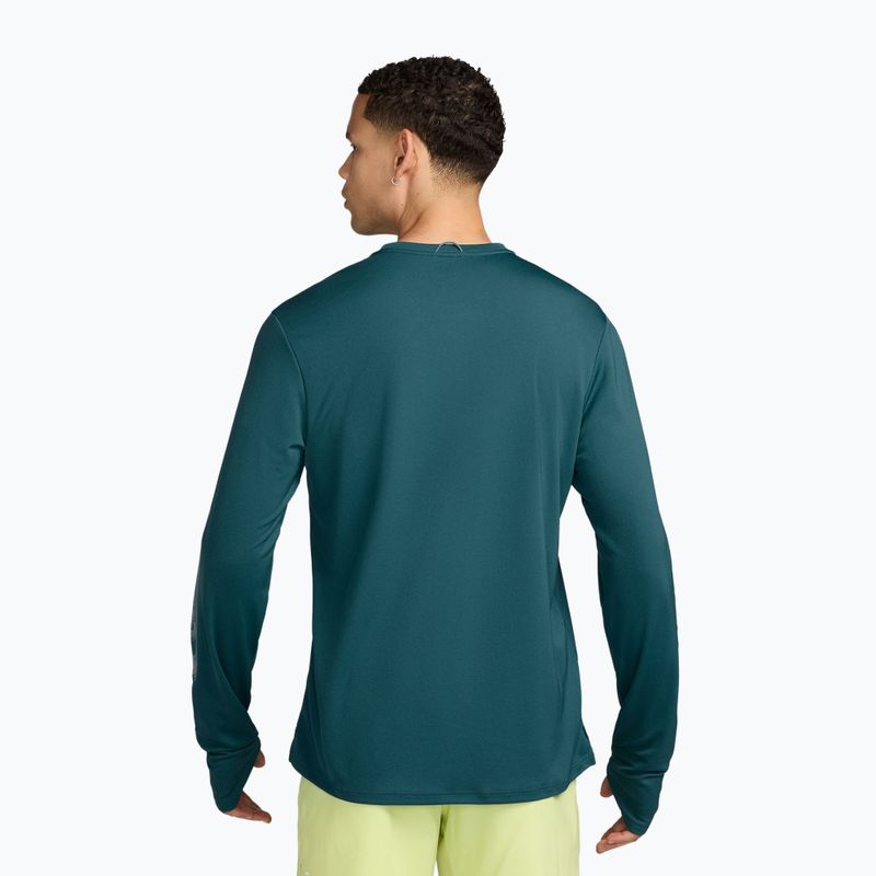 Férfi futó hosszú ujjú póló Nike Miler bright spruce 2
