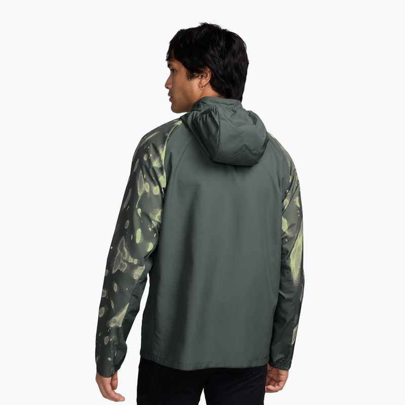 Férfi futókabát Nike Miler Repel UV Printed camo green/black 2