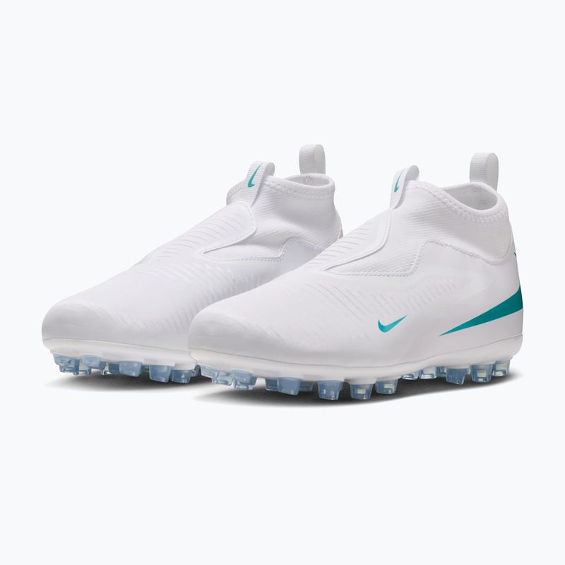 Gyermek focicipők Nike Phantom 6 High Academy AG white/white/dusty cactus 3