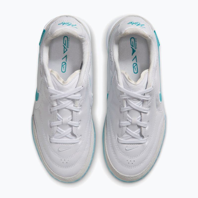 Gyermek focicipők Nike Tiempo Streetgato Jr white/white/dusty cactus 3