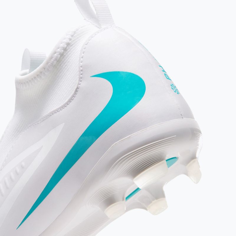Gyermek focicipők Nike Phantom 6 High Academy Jr FG/MG white/white/dusty cactus 7