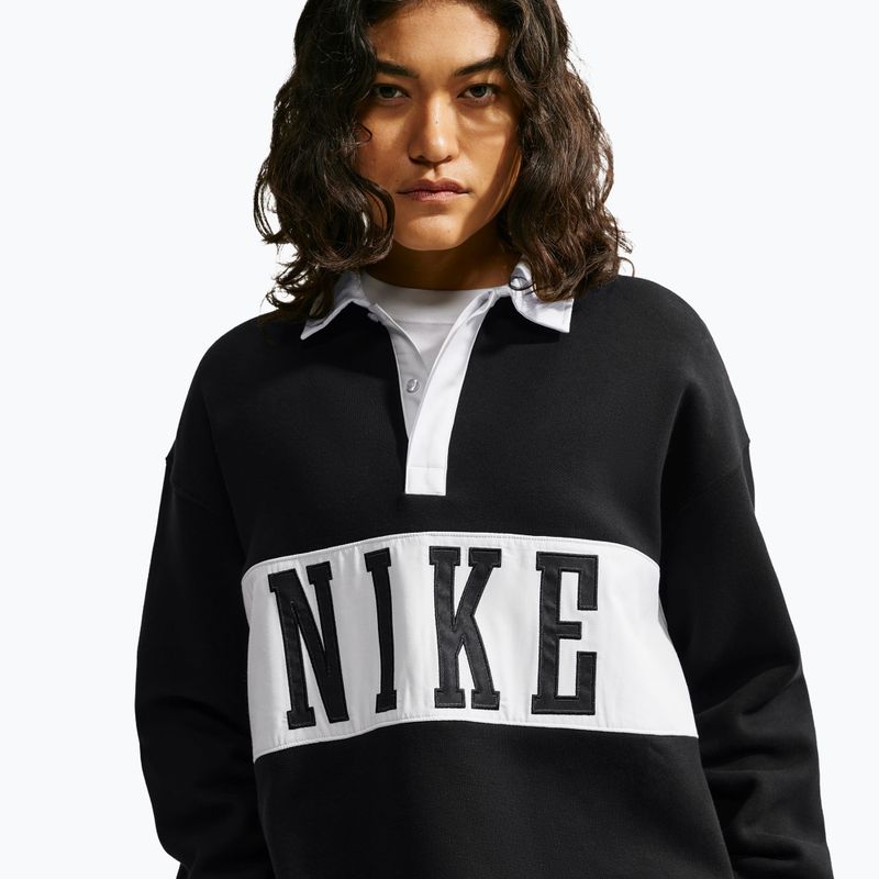 Női pulóver Nike Studio Fleece Medium Weight total black/sail/sail 4