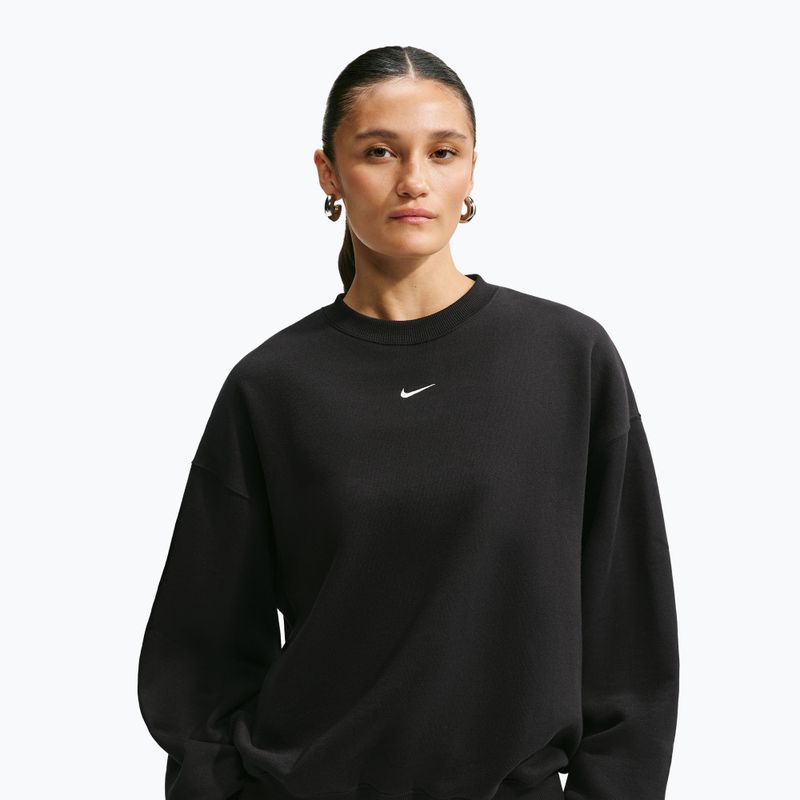 Női pulóver Nike Studio Fleece Medium Weight total black/sail 4