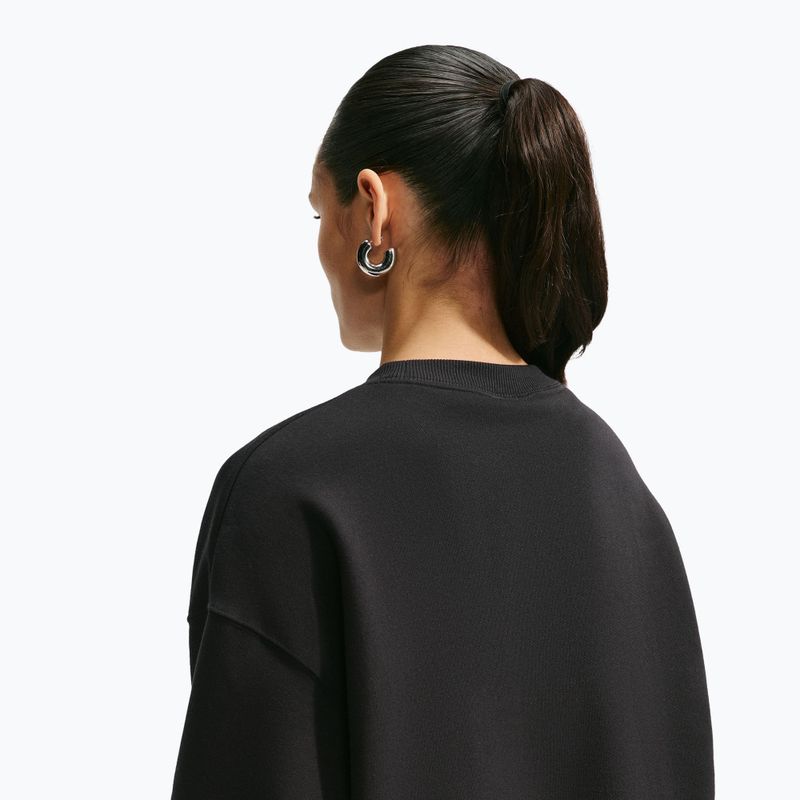 Női pulóver Nike Studio Fleece Medium Weight total black/sail 5