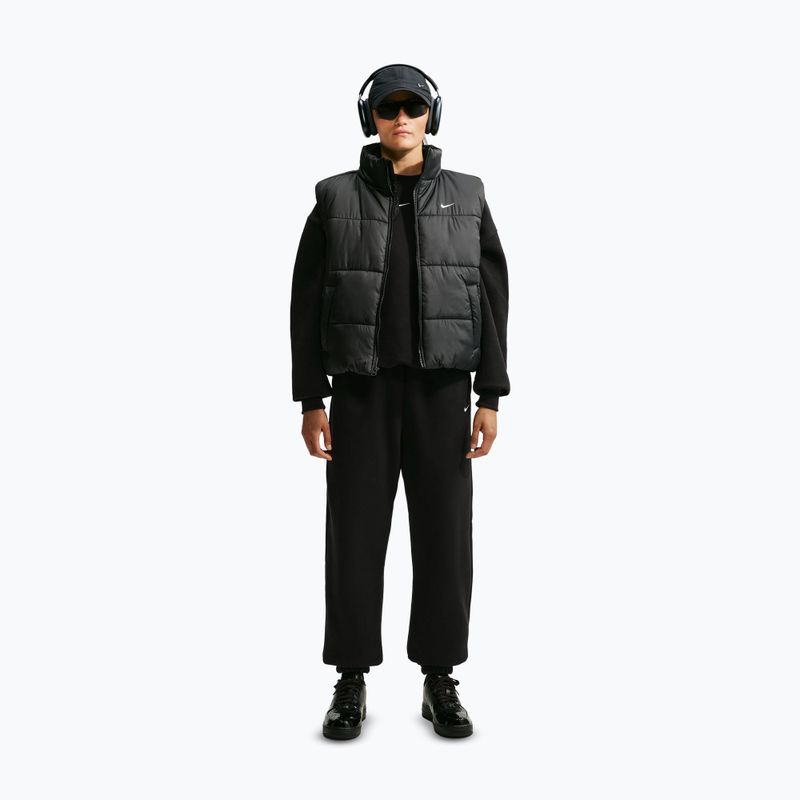 Női nadrág Nike Studio Fleece Medium Weight total black/sail 2