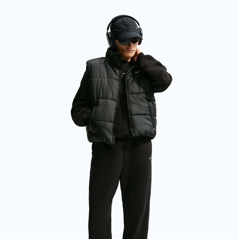 Női nadrág Nike Studio Fleece Medium Weight total black/sail 4