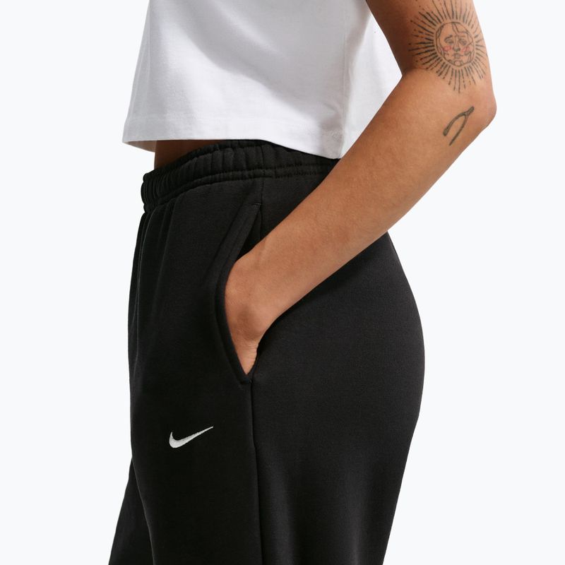 Női nadrág Nike Studio Fleece Medium Weight total black/sail 6