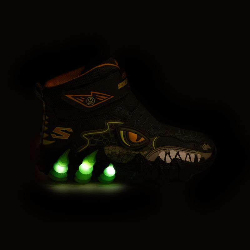 Gyerek hótaposó SKECHERS Skech-O-Saurus Lights 2.0 green 8