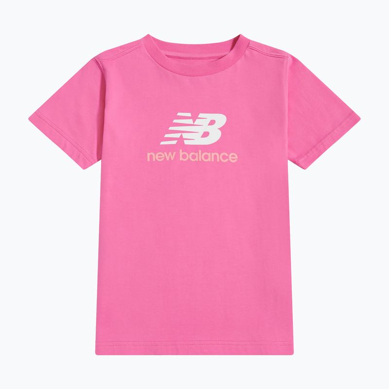 Gyerek póló New Balance Jersey Stacked Logo Tee pink satin 6