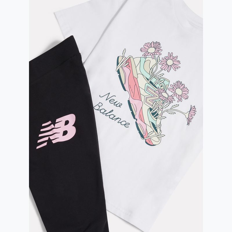 Gyerek szett New Balance Floral Shoe Graphic Tee and Legging nb bright white 11