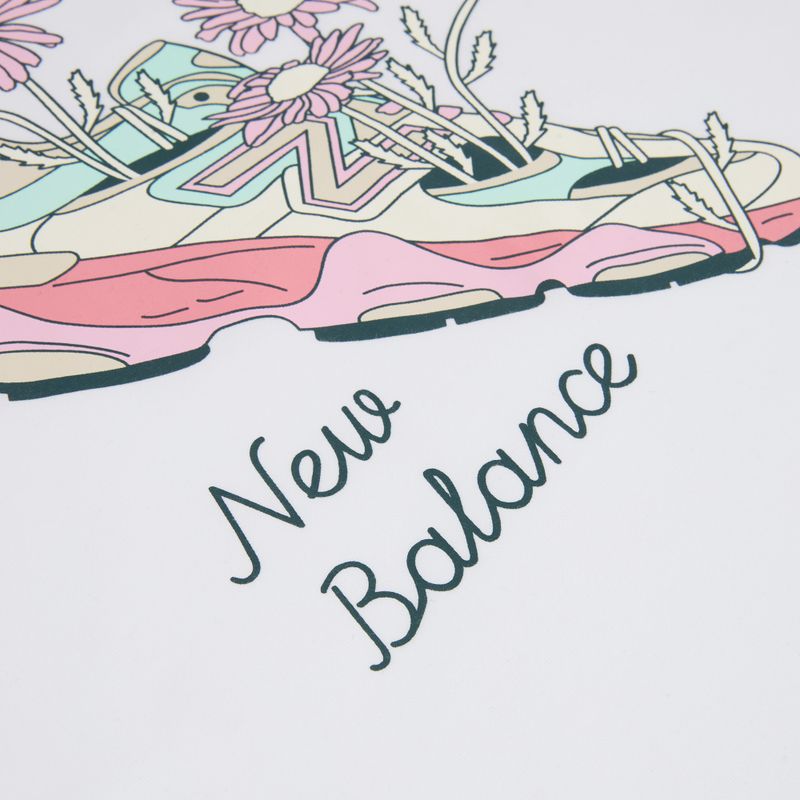 Gyerek szett New Balance Floral Shoe Graphic Tee and Legging nb bright white 6