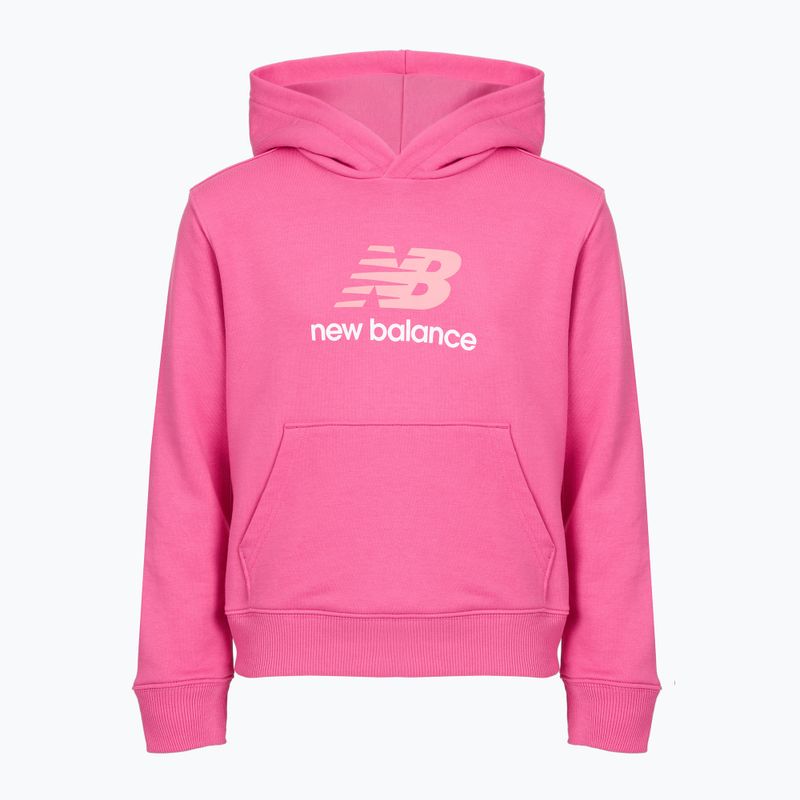 Gyerek pulóver New Balance FT Stacked Logo Hoodie pink satin 7