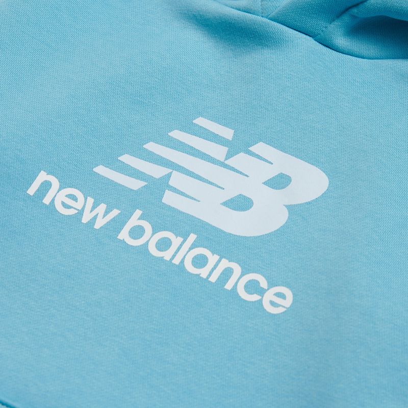 Gyerek pulóver New Balance BB Stacked Logo Hoodie taffy blue 3