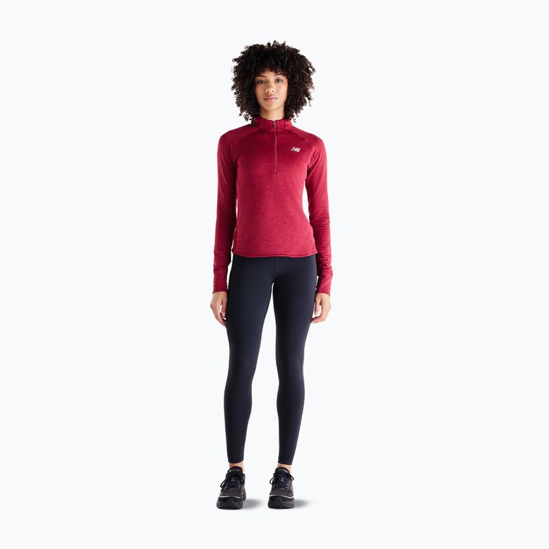 Női hosszú ujjú póló futáshoz New Balance Athletics Heat Grid 1/2 Zip podium red 2