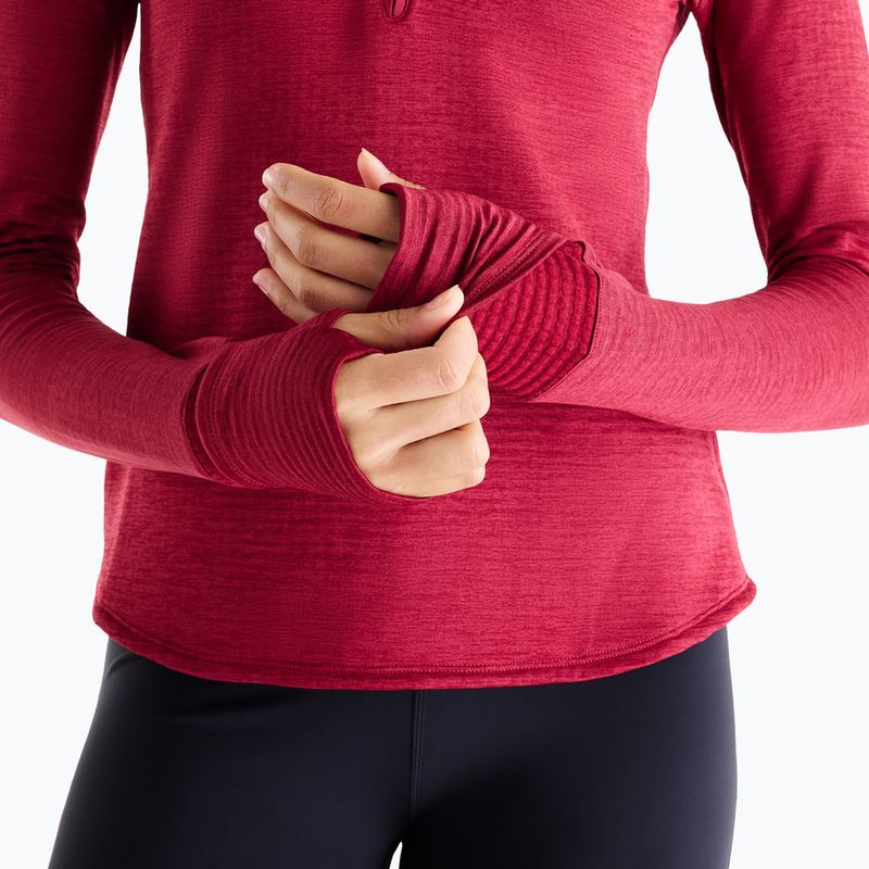 Női hosszú ujjú póló futáshoz New Balance Athletics Heat Grid 1/2 Zip podium red 6
